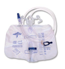 Medline Urinary Drain Bag, Anti-Reflux Tower and Metal-Free Slide-Tap Drainage Port, 2,000 mL