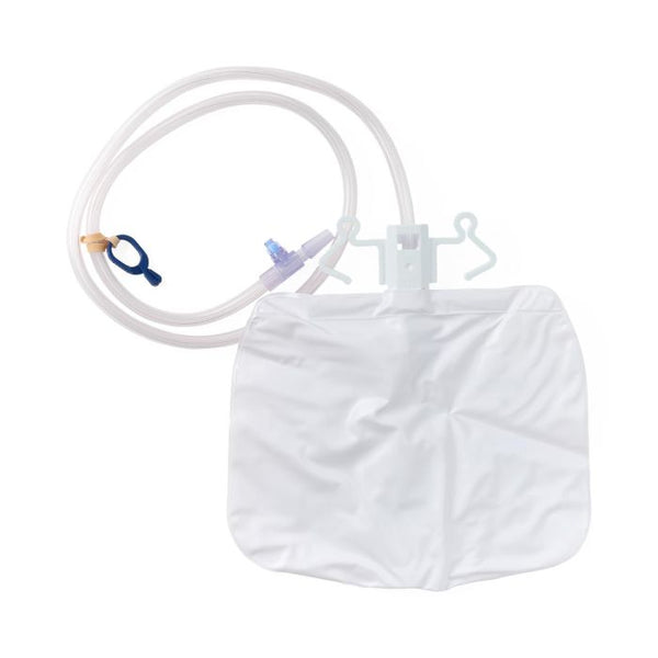 Medline Slide Tap Urinary Drain Bag with Anti-Reflux Tower, Slide Tap and Luer Lock, 4000 mL