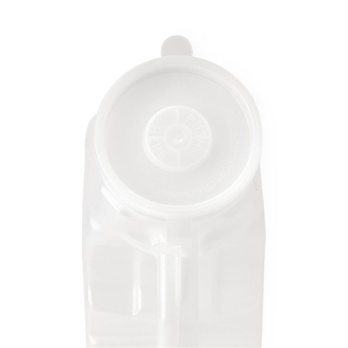 Medline Single-Use Plastic Male Urinal with Lid, Translucent, 1 qt. (1 L)