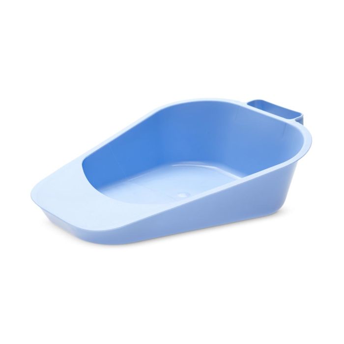 Medline Autoclavable Plastic Adult Fracture Bedpan, Blue