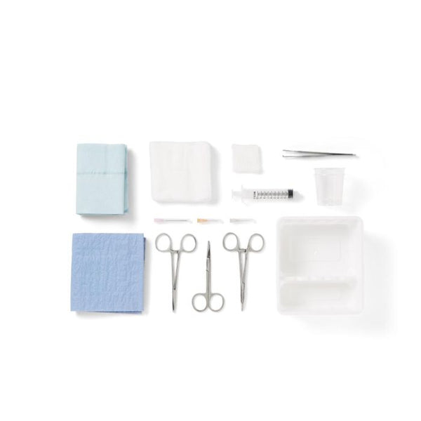 Medline Laceration Trays with COMFORT LOOP Instruments