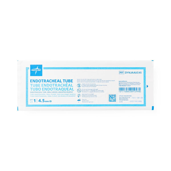 Medline Oral Pre-Formed Uncuffed Endotracheal Tube, 4.5 mm