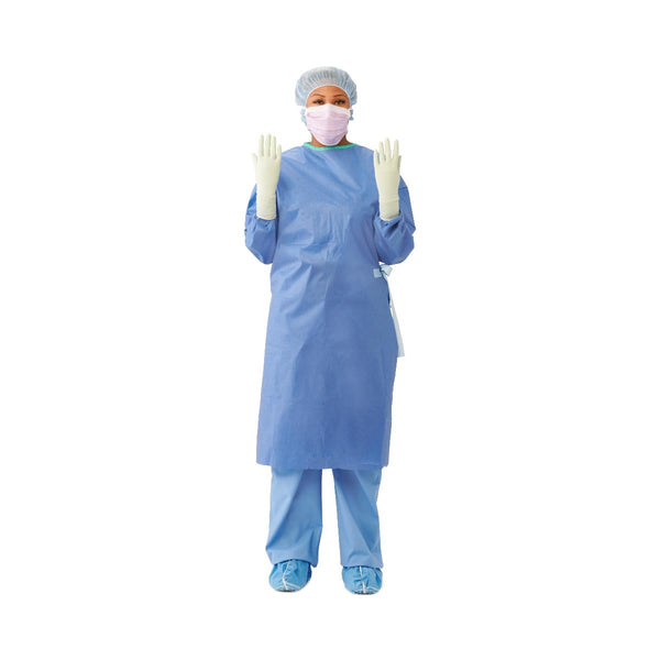 Medline Eclipse Sterile Non-Reinforced Surgical Gown with Set-In Sleeves, Level 2, Large