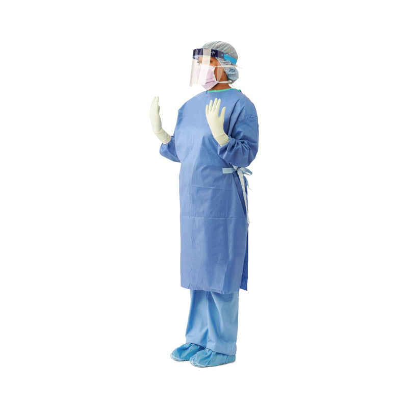 Medline Eclipse Sterile Non-Reinforced Surgical Gown with Set-In Sleeves, Level 2, Extra Large