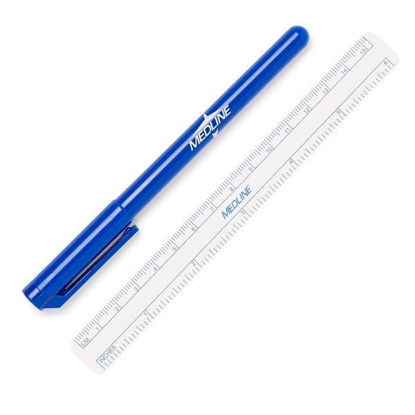 Medline Sterile Surgical Skin Marker with Ruler, Regular Tip