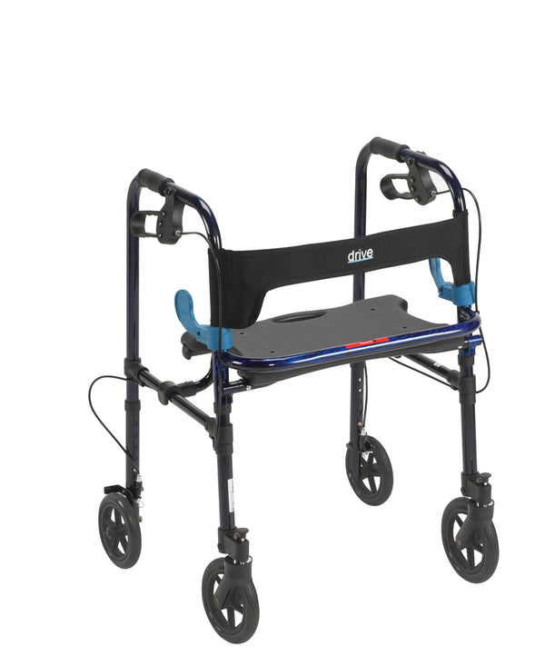 Clever-Lite Walker, Adult, with 8" Casters - Flame Blue, Adult, 8" Wheels