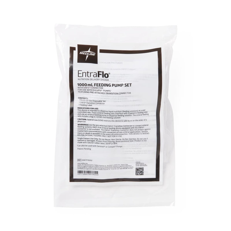 EntraFlo® Single Channel Enteral Feeding Set with ENFit® Connector, 1 L Bag Set