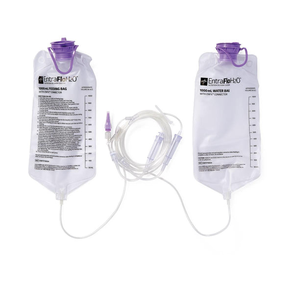 EntraFlo® H2O Dual Channel Enteral Feeding Set with ENFit® Connector, Safety 1 L Feed