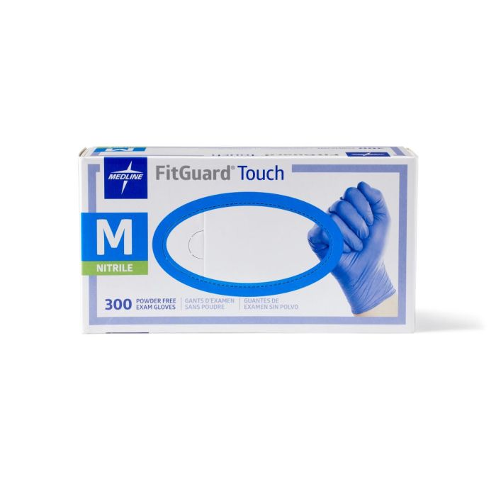 FitGuard Touch Powder-Free Nitrile Exam Glove, Blue