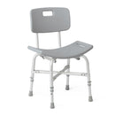 Aluminum Shower Chair with Back, With Backrest and Reinforced Frame