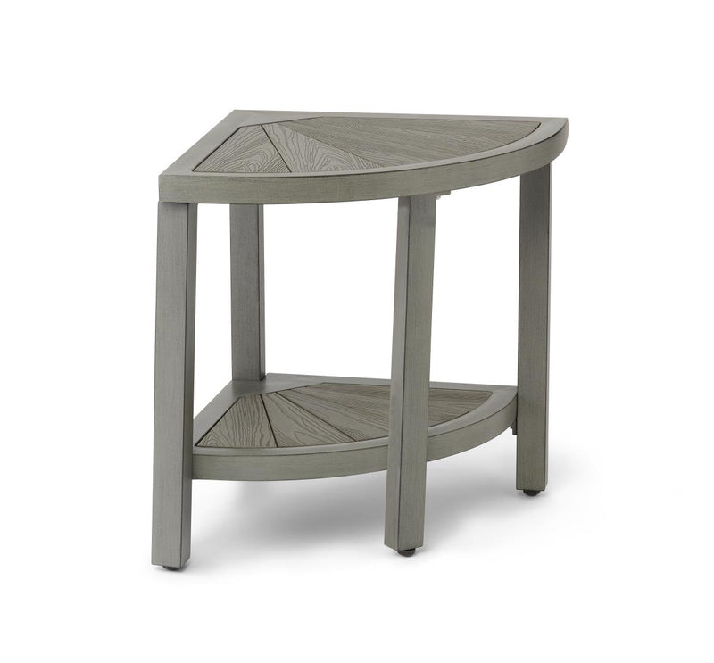 Corner Aluminum and Faux Wood Bath Bench