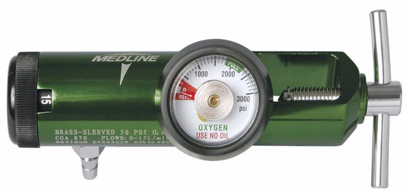 Medline Oxygen Regulator, 0-25 LPM, CGA 870