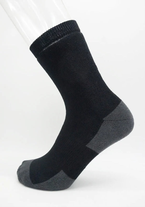 Pr/1 Trusoft Diabetic 8-15Mmhg Crew-Length Compression Sock Black Md (M: 8 1/2 - 10) (W: 9 1/2 - 11) Unisex Latex-Free