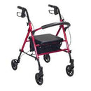 Medline Basic Steel Rollator, Red, Superlight
