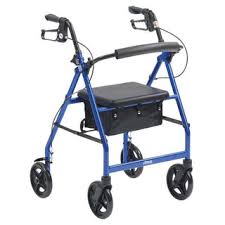 Rollator, Steel, 8" Whls, Flip Back, Lt