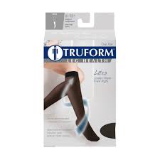 Pr/1 Truform Ladies Lites 8-15Mmhg Sheer Knee-High Closed-Toe Beige L (8 - 10 1/2 Ft) Compression Stocking Latex-Free