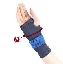 Ea/1 Otc Elastic Wrist Support W/ Compression Gel Insert, Left Side, Medium (6.75-7.5")