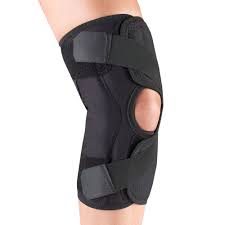 Ea/1 Otc Knee Stabilizer Wrap For Oa Left Black Medium (16-18") Opens Flat 4-Way Stretch W/ Elastic Strap & Single Shapeable Polycentric Hinged Bar Removable Non-Latex