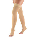 Pr/1 Truform Classic 30-40Mmhg Thigh-High Open-Toe Soft-Top Compression Stocking Large (<23") Up To 29"L Beige Latex-Free
