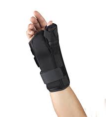 Ea/1 Otc Max 8" Wrist/Thumb Splint/Spica Black X-Small (4 1/2 - 5 1/2") Left-Hand Adjustable Radial Stay & Palmer Splint