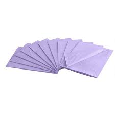 Cs/500 Dental Bibs 13" X 18" Lavender 2-Ply Tissue W/ 1 Ply Poly