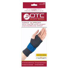 Ea/1 Otc Elastic Wrist Support W/ Compression Gel Insert, Left Side, Large (7.5-8.25")