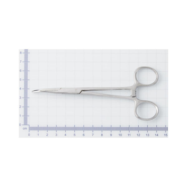 Medline Stainless-Steel Floor-Grade Kelly Forceps, 5.5" (14 cm), Curved