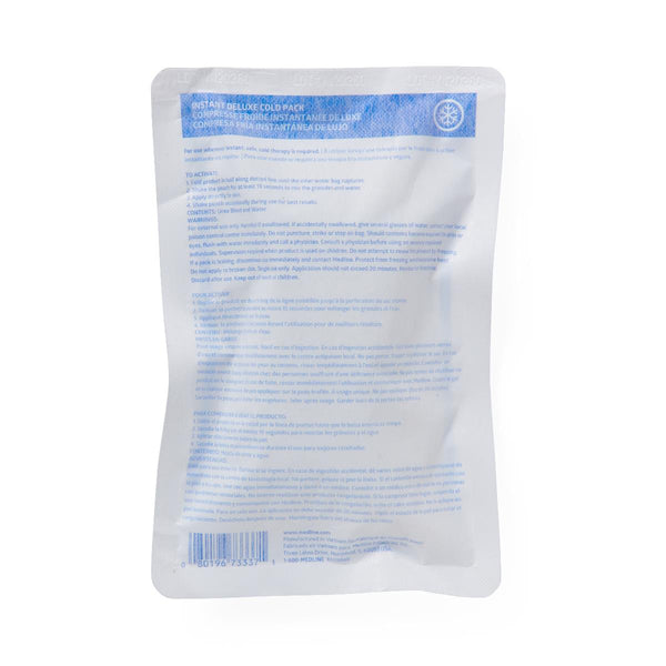 Medline Deluxe Instant Cold Pack with Gentle Cover, 6" x 9" (17 cm x 23 cm)