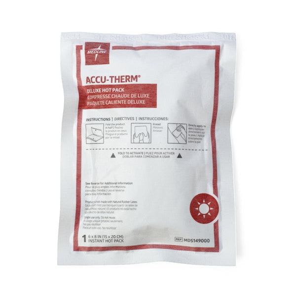 Medline Deluxe Instant Hot Pack with Gentle Cover, 6" x 8" (17 cm x 20 cm)