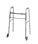 Medline 2-Button Folding Walker with 5" Wheels