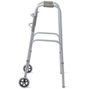 Medline 2-Button Folding Walker with 5" Wheels