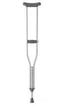 Medline Aluminum Push-Button Adjustable Crutch, Adult Medium