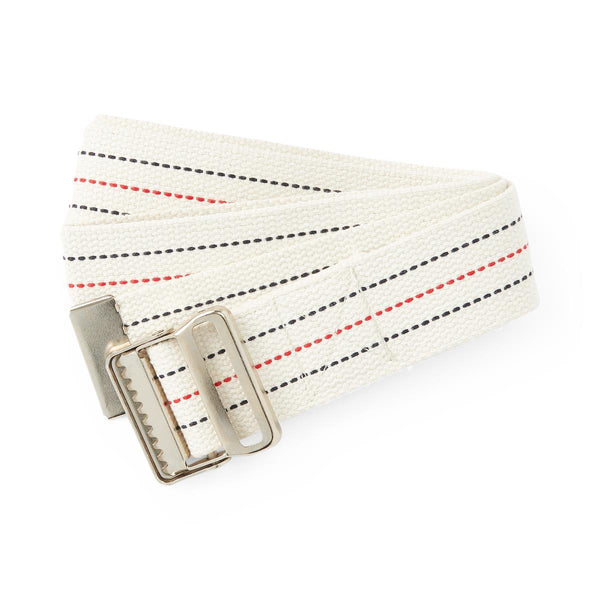 Transfer/Gait Belt, Beige with Stripes, with Metal Buckle