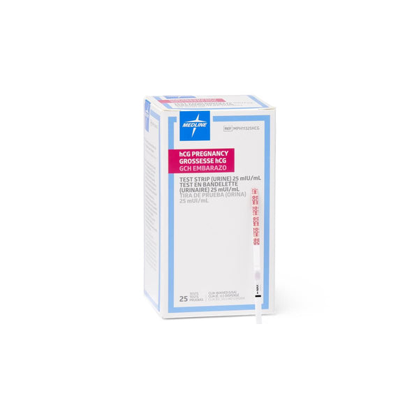 Medline hCG Urine Pregnancy Test Strips, Dipstick