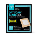 Medline Optifoam Gentle EX Silicone Adhesive Foam Dressing with Border