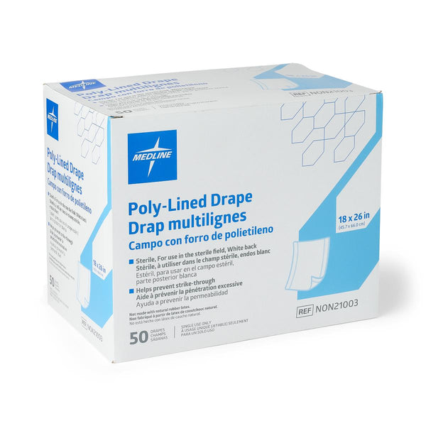 Sterile Poly-Lined Field Drape, 46 cm x 66 cm (18" x 26"), 18" x 26" (46 cm x 66 cm)