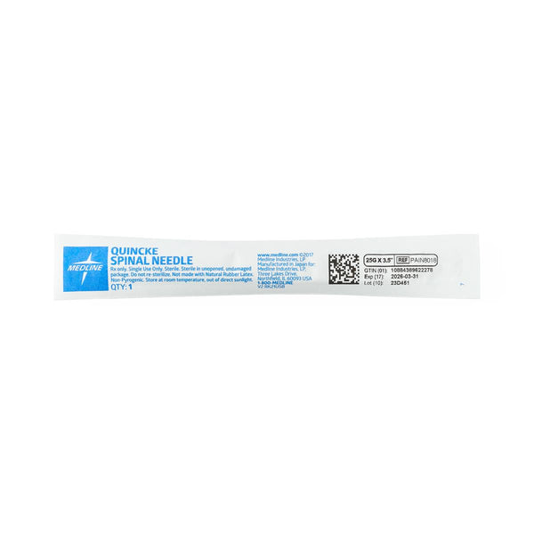 Quincke Spinal Needle, 25 G x 3.5" (8.89 cm)