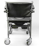 MOBB Health Care 4 Way Padded Steel Commode Chair with Wheels