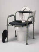 MOBB Health Care Padded Folding Commode Chair