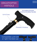 MOBB Health Care Folding Cane Black