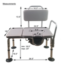 MOBB Health Care Padded Transfer Commode Chair