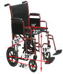 MOBB Health Care Heavy Duty Transport Chair