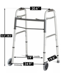 MOBB Health Care Folding Walker W/Front Wheels
