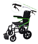 MOBB Health Care 12'' Transp. Chair Yellow/Blue/Lime Green