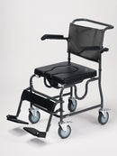 MOBB Health Care 4 Way Padded Steel Commode Chair with Wheels