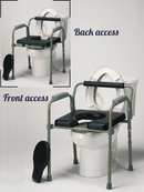 MOBB Health Care Padded Folding Commode Chair