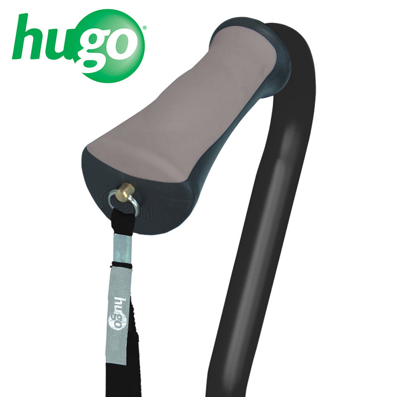 Hugo Ergonomic Offset Handle Cane - Ebony