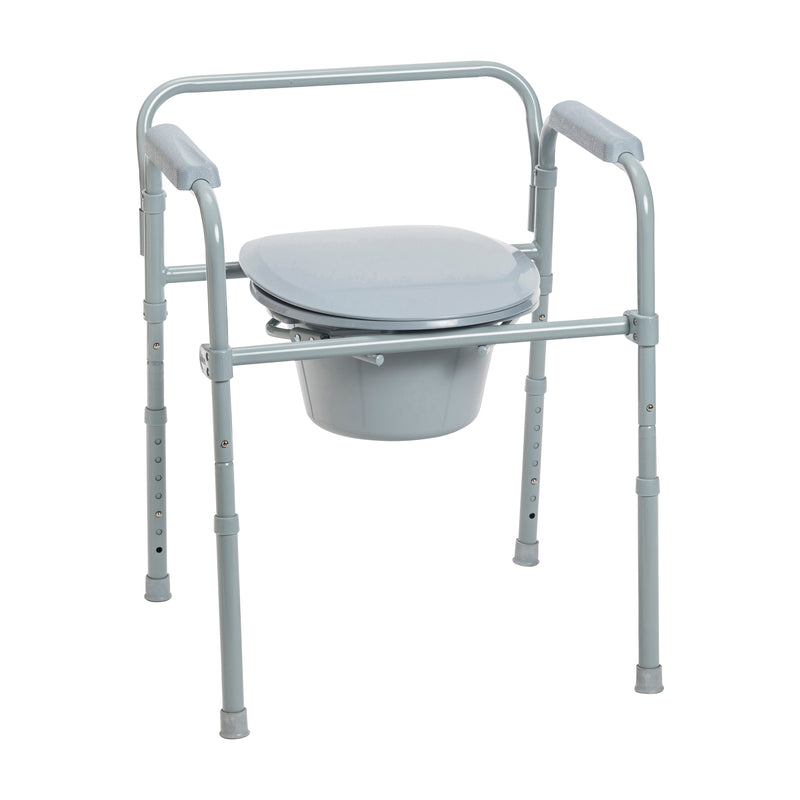 Folding Steel Commode