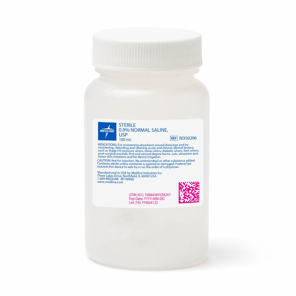 Sodium Chloride Saline Solution for Irrigation with Screw Top, 100 mL