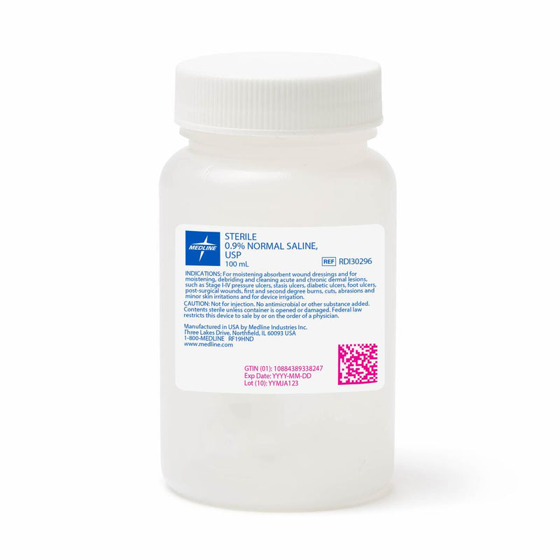 Sodium Chloride Saline Solution for Irrigation with Screw Top, 100 mL